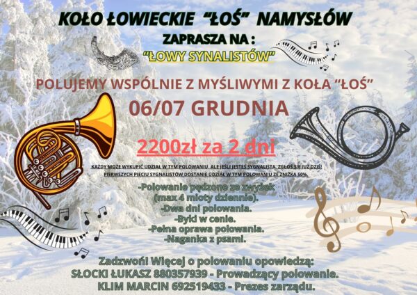 Polowanie sygnalistów integracyjne, ze zwyżek, obwód 13 - 6/7 grudnia 2025