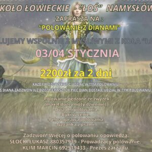 Polowanie Dian integracyjne, ze zwyżek, obwód 13 - 3/4 stycznia 2026